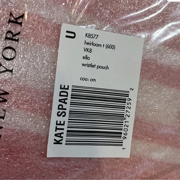 ♠️ Kate Spade Pink and White Striped Mesh Clutch - Picture 6 of 9